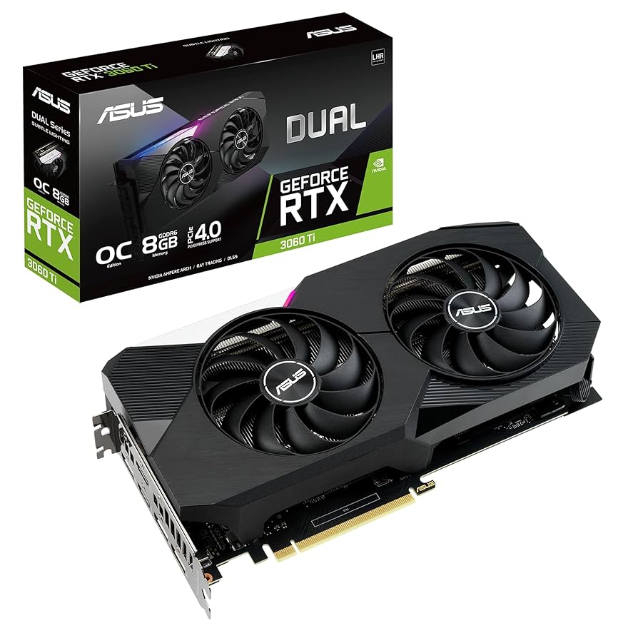 【中古・3060Ti】ASUS DUAL-RTX3060TI-8G OC ASUS Placa De Video Geforce Rtx 3060ti Dual Oc V2 8gb Gddr6
